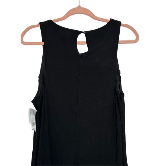 NWT Mossimo Black Beaded Neckline Lined Pullover Halter A-line Midi Dress XL - Picture 5 of 9